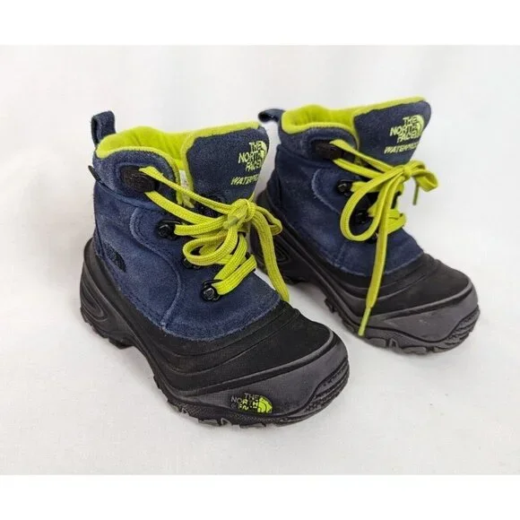 The North Face Boys sz 10 Waterproof Insulated Chilkat Lace II Snow Boots Youth