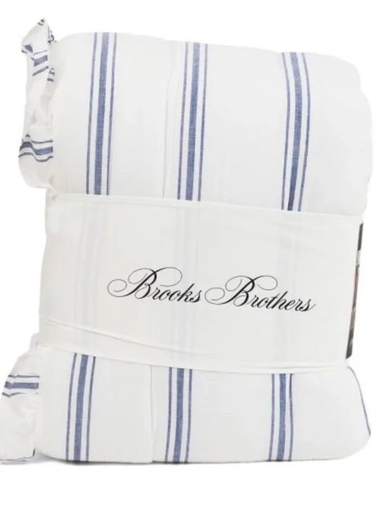 BROOKS BROTHERS 3pc nantucket striped comforter set