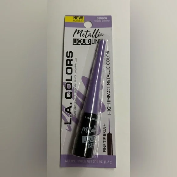 New L. A. Colors Metallic Liquid Liner Lavender Sealed