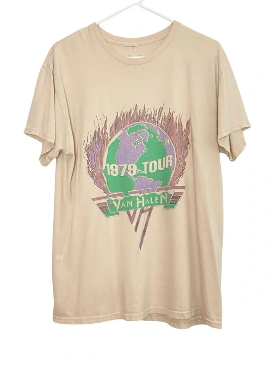 Van Halen Tee Mens Size Large Unisex Graphic Print Band Tshirt Retro