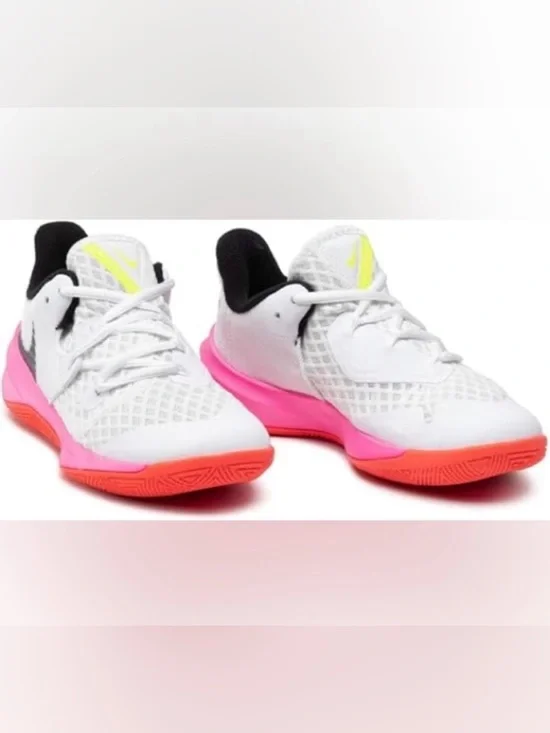 NIKE Zoom Hyperspeed Court White Black Crimson Pink Red Sneakers Women’s Sz 5.5