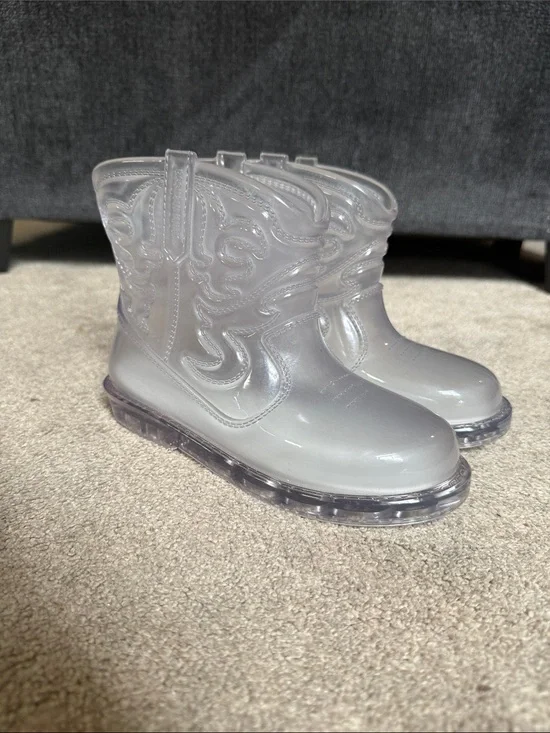 Mini Melissa Texas Clear Cowboy Boots Size 12
