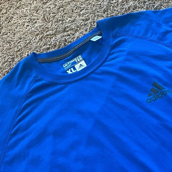 Adidas Mens Ultimate Tee XL Royal Blue Climalite Performance T-Shirt S11109