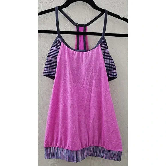 Nike Womens‎ Layered Sport Tank Top Fuchsia Pink Blast Explosion Size Medium
