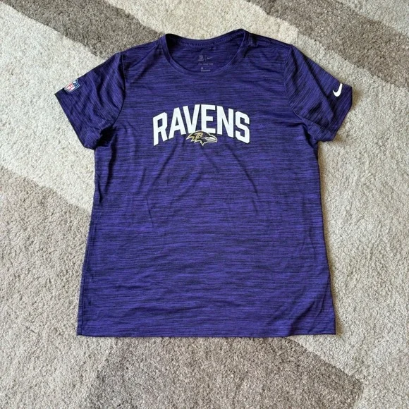Nike‎ Baltimore Ravens Womens Purple Dri-Fit NFL T-Shirt NS18-52M Large NWT