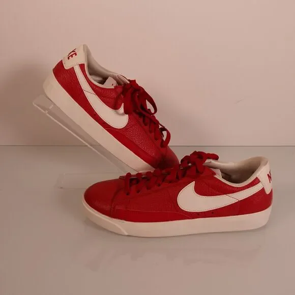 Nike Womens Blazer Premium Low Red Casual Shoes Sneakers Size 7 454471-601