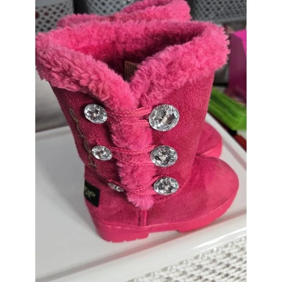 Bebe Womans Boot New Size‎ 7 Pink Fancy Buttons