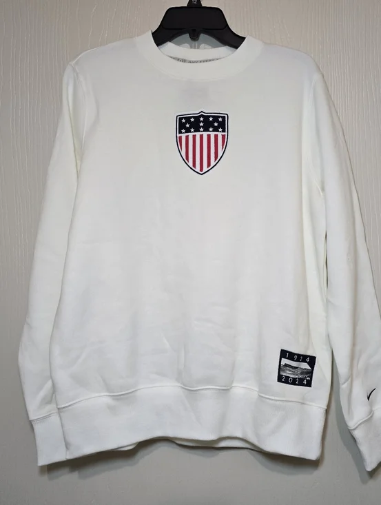 Nike Olympics Team USA Phoenix Crew Sweatshirt FN0982-133 Sail (Women’s Large) L