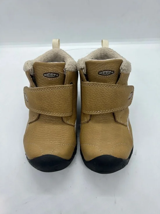 Keen Toddler Boy Sz 5 Beige Touch-Fasten Insulated Fleece Waterproof Ankle Boots