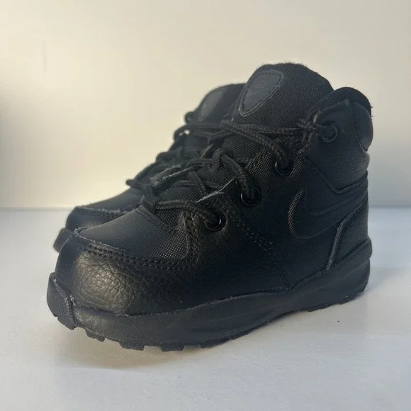 Nike‎ Manoa LTR Boots (TD) Toddler Size 7C Black Leather BQ5374-001