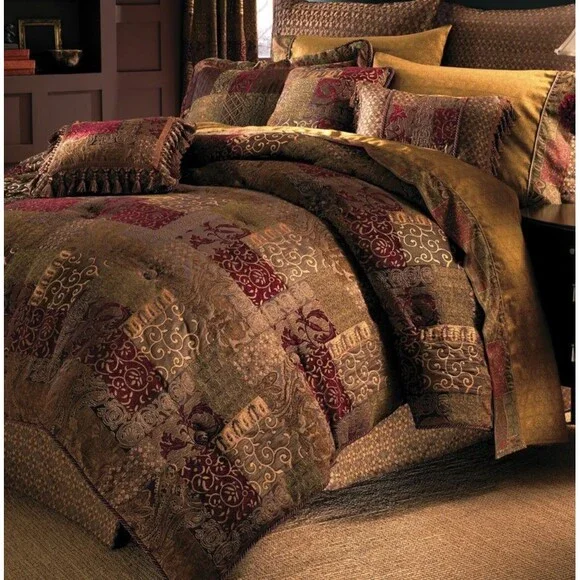 Croscill Galleria King 4 Pc Oversized Jacquard Comforter Set Luxury Traditional