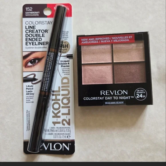 REVLON Colorstay double ended eyeliner & eyeshadow palette Rich Brown Colors NEW