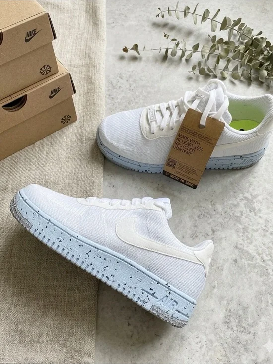 Nike Air Force 1 Crater Flyknit Women’s 8.5 White Pure Platinum NIB