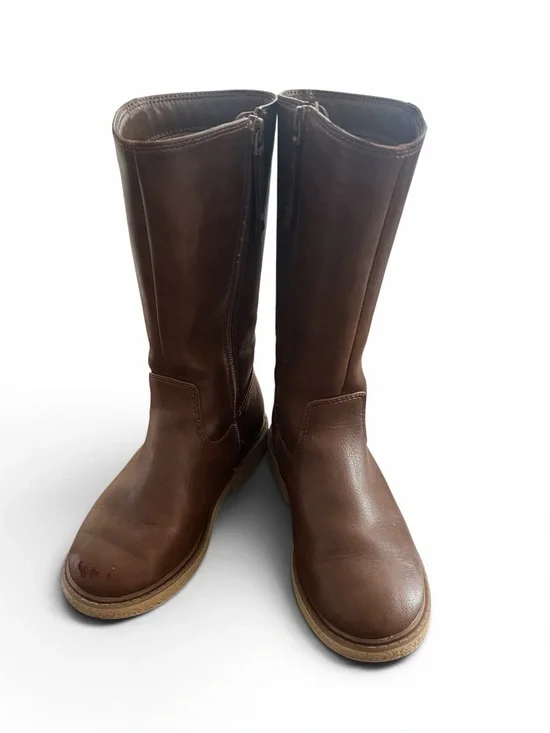 Cat & Jack Brown Girls Tall Zip Boots