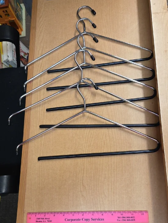Heavy Duty Jacket Hangers with‎ Pant Bar, Black (C)