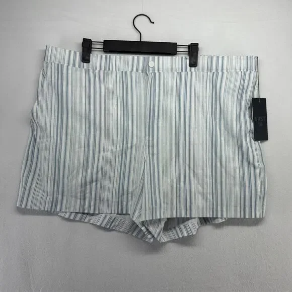 VRST Shorts Men's 2XL White Blue Resort Hybrid Printed Swim Lined Vacation NEW