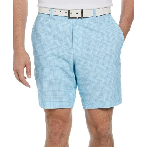 PGA TOUR Men's Check Print Performance Stretch 8