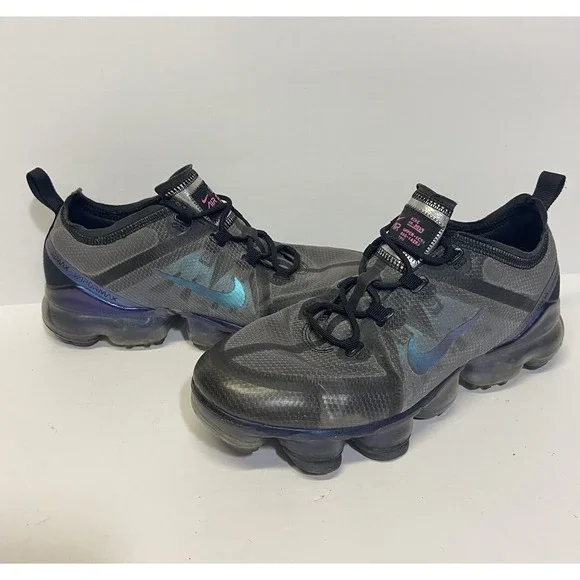 NIKE‎ AIR VAPORMAX 2019 Black Laser AJ2616-003 Running 7Y Throwback 8.5 Wmns