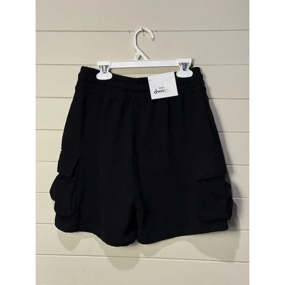 NWT Aero‎ DWNTME Black Cargo Baggy Shorts XXS Cotton Recycled Polyester New