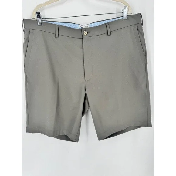 Peter Millar Salem Shorts Mens 38 Smoke Taupe Performance Golf Casual