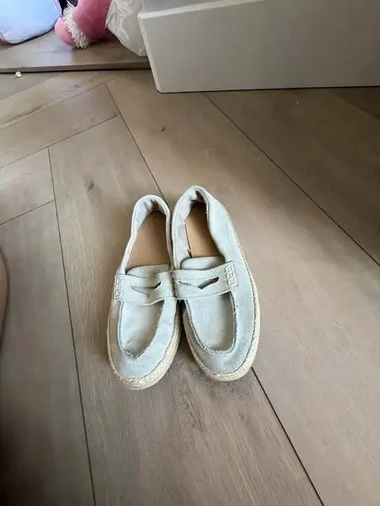Zara Kids Suede Penny Loafer Espadrilles