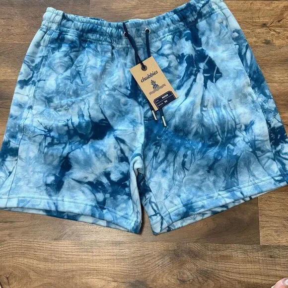 pair of tie-dye tie-waist loungewear shorts by Chubbies