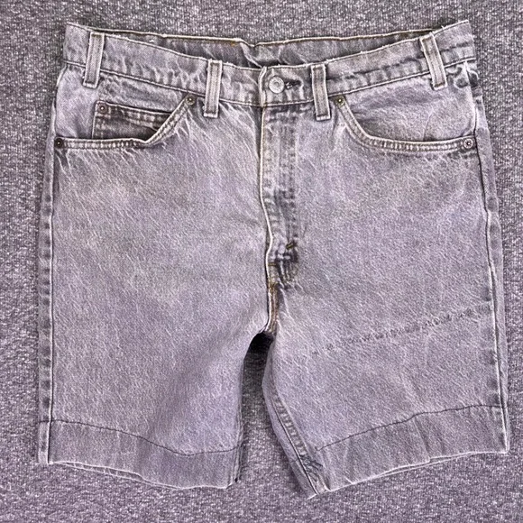 Levis 517 Denim Shorts Mens 34 Grey‎ Orange Tab Vintage Casual Made In USA 90s