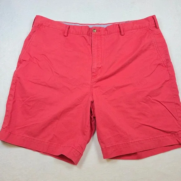 Polo Ralph Lauren Mens Classic Fit 9 Inch Chino Shorts Red Stretch Twill Size 42