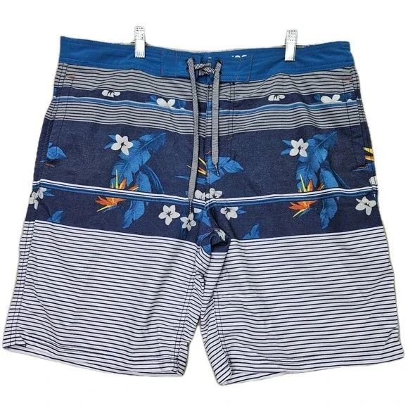 Mossimo Supply Co Boardshorts, Surf‎ Trunks, Mens 38, Multicolored Stripe