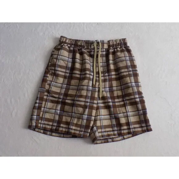 Sonoma Life + Style Plaid Shorts Swim Trunks Large‎ 100% Polyester