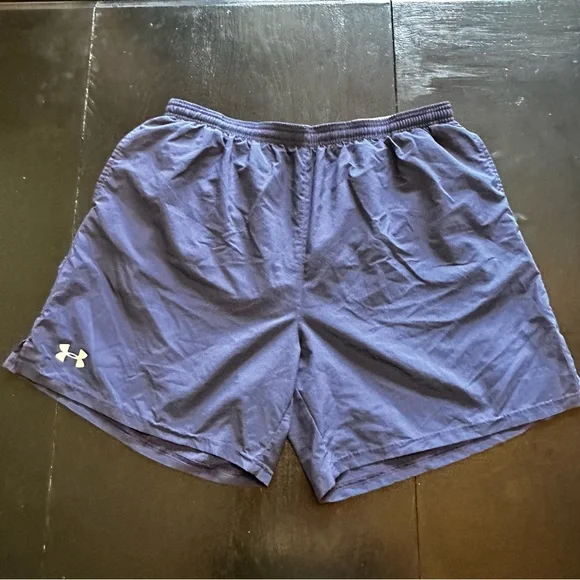Retro Under Armour Blue Short Shorts Athletic Fit Dark Blue