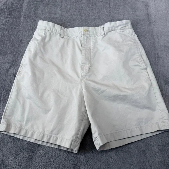 Vineyard Vines Breaker Shorts Mens Size 35 Khaki Tan Cotton Twill