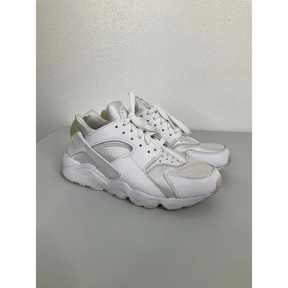 Nike Air Huarache White Metallic Silver Sneakers DH4439-102 Womens 10