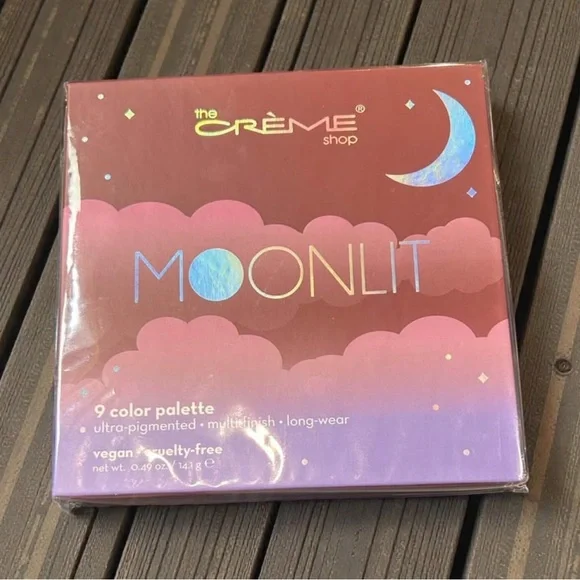 The Crème Shop 9 Color Palette MOONLIT • Cruelty free NEW In Original Packaging