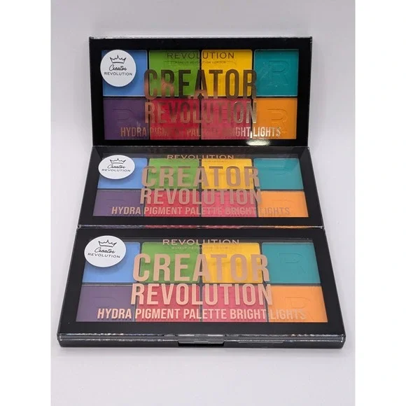 Revolution Creator Hydra Pigment Palette Bright Lights Face Paint 8 Shades NEW