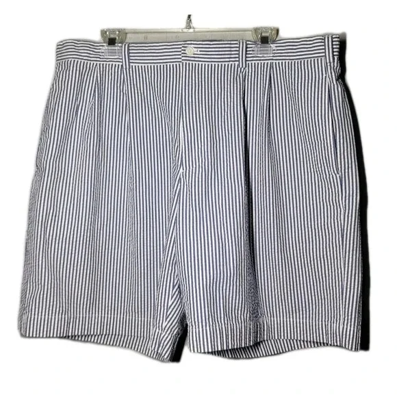 Vtg Brooks Brothers Shorts 346 Seersucker Mens 40 Blue White Golf Preppy Classic