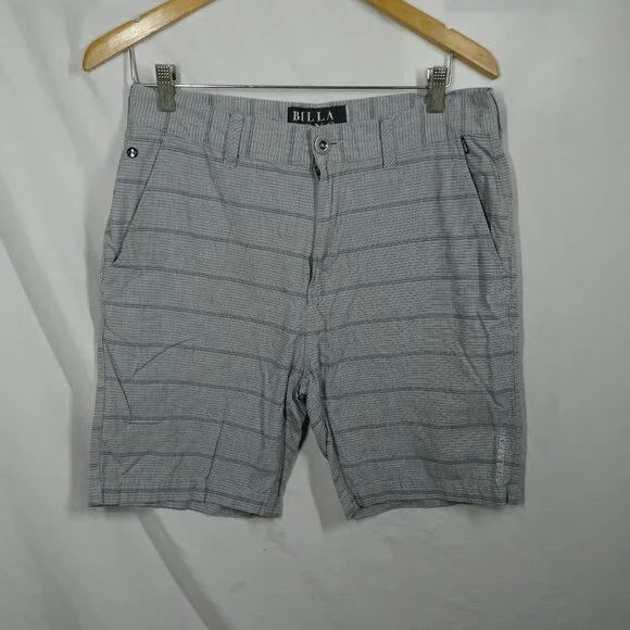 Billabong Premium Quality Men Grey 100% Cotton Shorts Size 32
