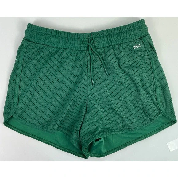 DSG Girls Large L (14) Highland Green‎ Mesh Stride Run Shorts NWT Mid Rise