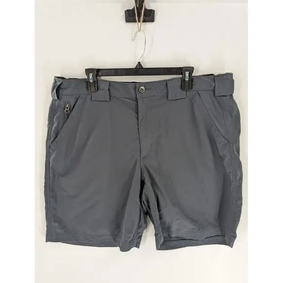 Duluth Trading Men's Dry on the Fly Nylon Blue Gray Hiking Shorts, 2XL, 9