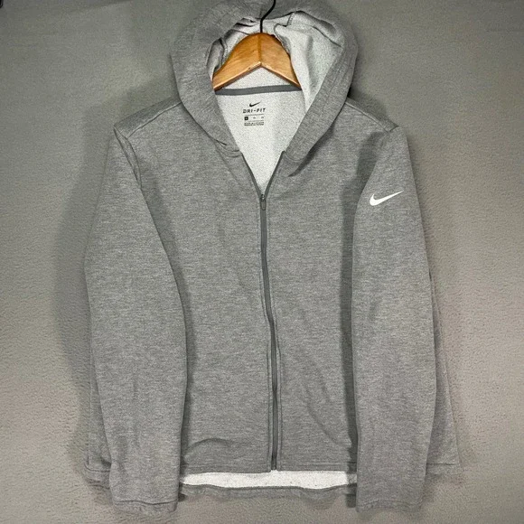 Nike Dri-FIT Hoodie Women's XL Gray Lightweight Athletic Sweatshirt 889249