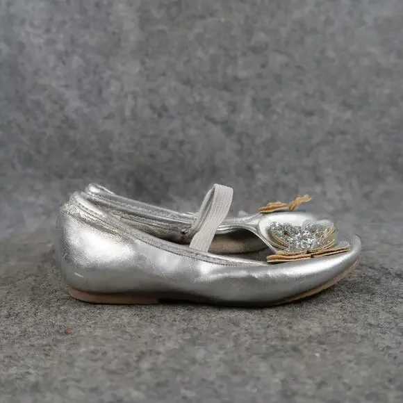 Koala Kids Shoes Toddler 8 Ballet Flats Elastic Strap Metallic Embellished Toe