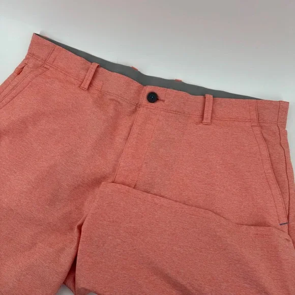 Tommy Bahama Boracay Shorts Mens 38‎ Coral Heathered Stretch Flat Front Marlin