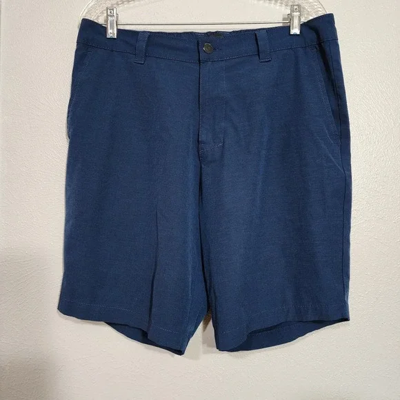 Banana Republic Men's Navy Blue Flat Front Side Pockets Golf Shorts Size: 36