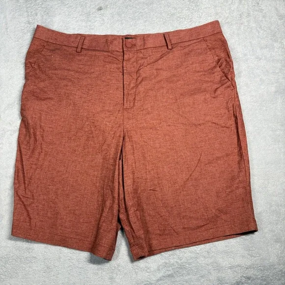Banana Republic Linen Shorts Mens 44 Rust Orange 11