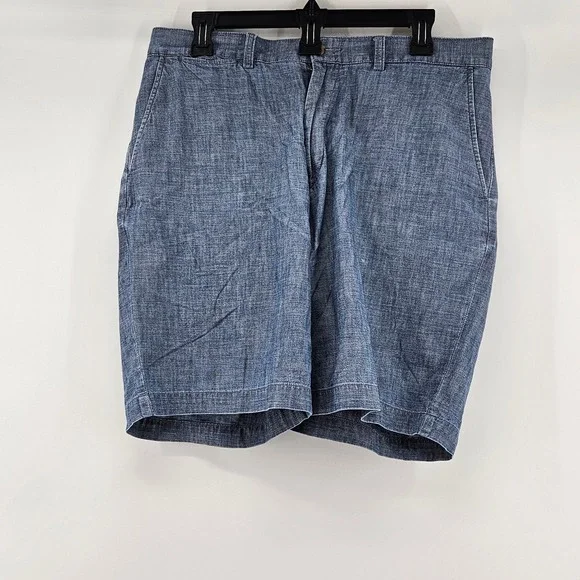 Polo Ralph Lauren Men Chino Prospect Shorts Chambray Blue‎ Size 34 Preppy Resort