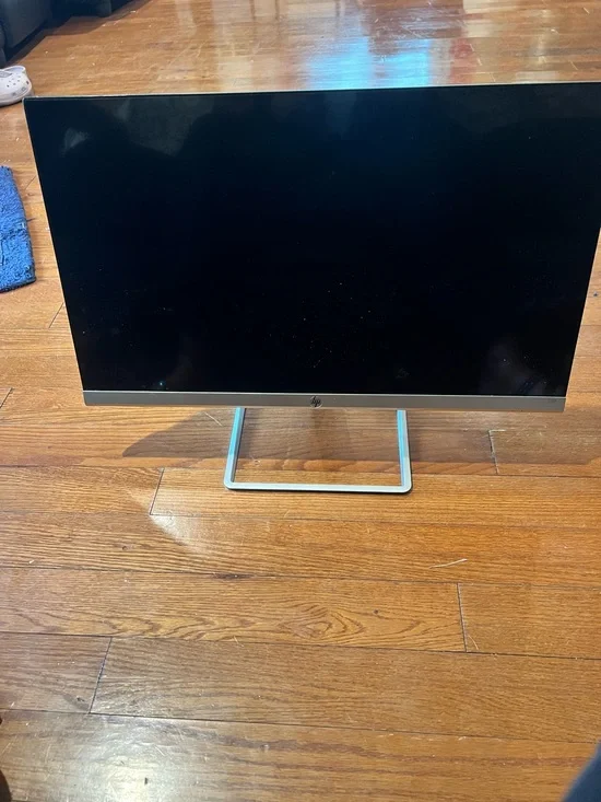 HP Black Screen Monitor with Silver Stand