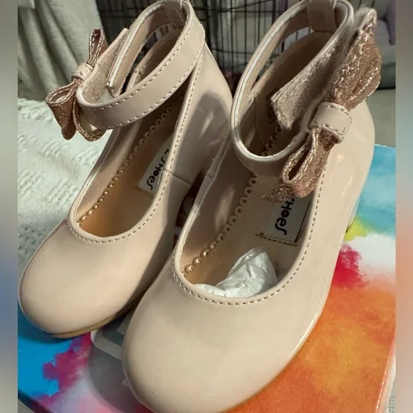 Rachel Shoes Blush Pink Bow Dress‎ Shoes