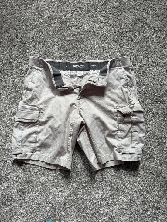 Sonoma Beige/Tan Men's Cargo Shorts