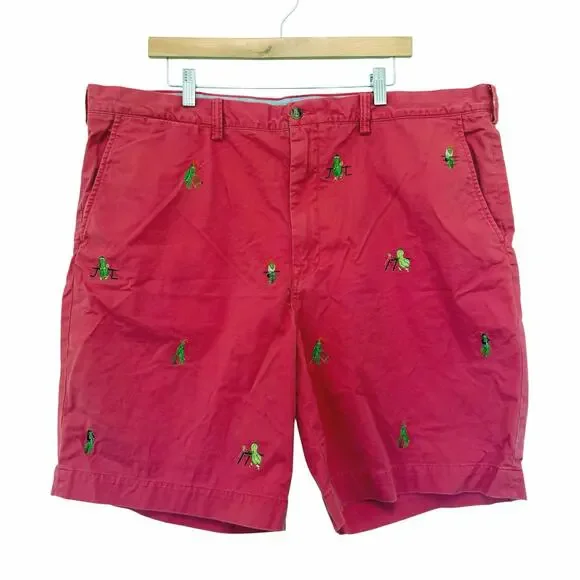 Polo Ralph Lauren Pink Pickle Ball Cricket Stretch Classic Fit Chino Shorts 42