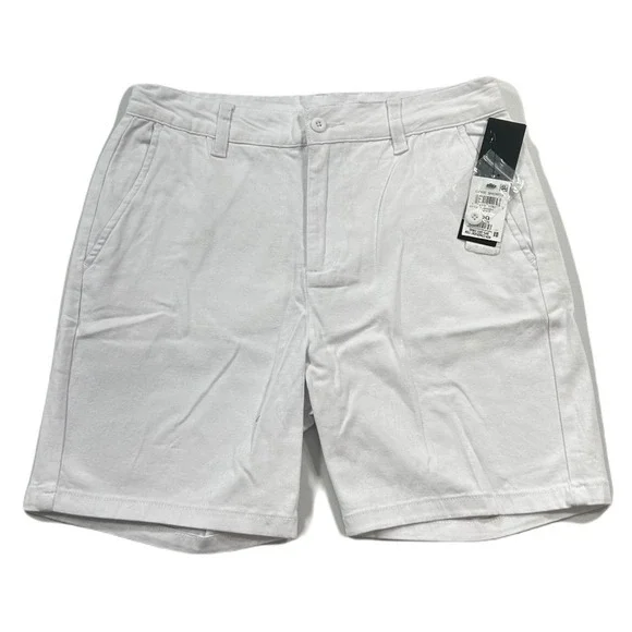 And Now This Chino Shorts Mens 29 White Core Stretch‎ Flat Front NEW